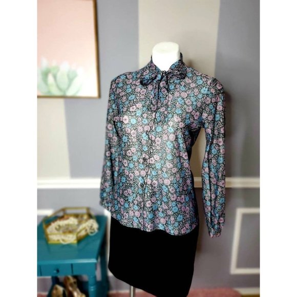 70s Button Up, Vintage Button Up Blouse, Romanian - Picture 1 of 5